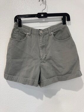 Women's High-Rise Cotton Casual Shorts in Olive Gray